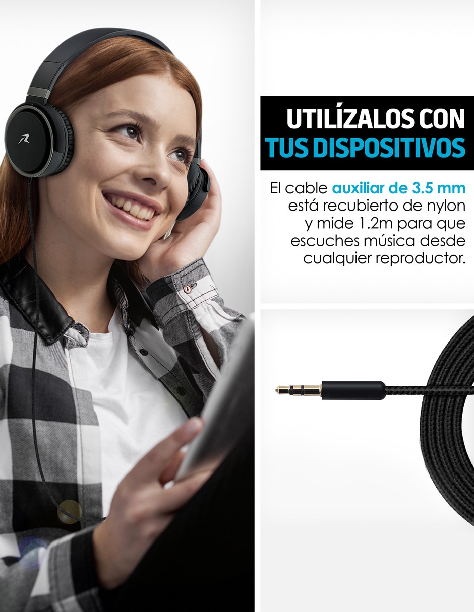 Audífonos Over-Ear alámbricos con cancelacion de ruido 3