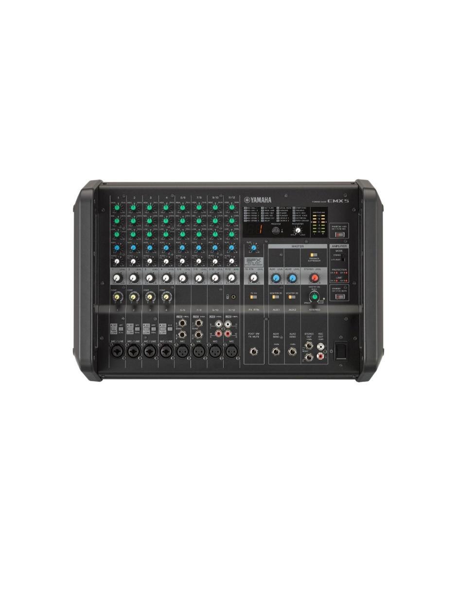 Mezcladora con Amplificador Yamaha EMX5 12 Canales