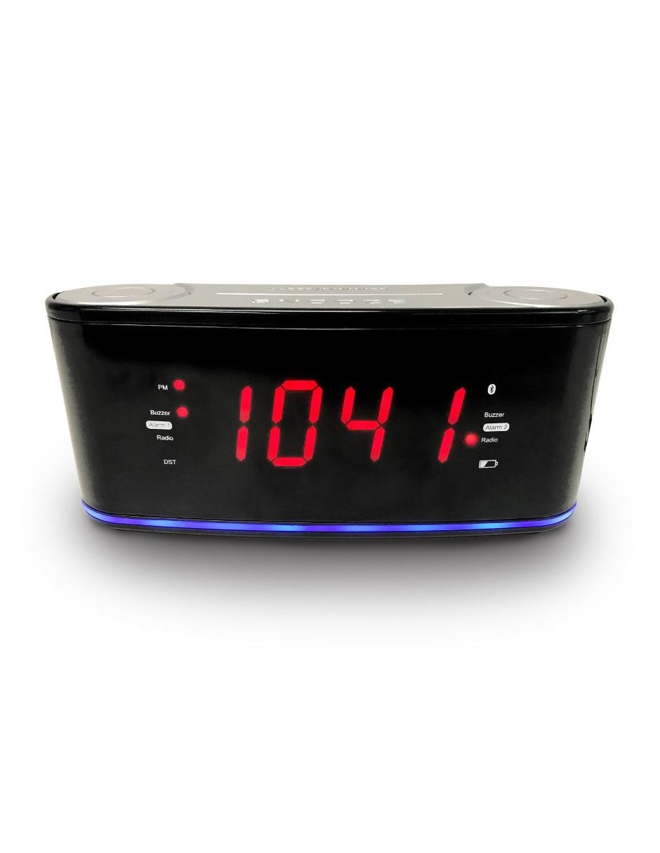 Radio Reloj Despertador MR442 Bluetooth USB Entrada Auxiliar