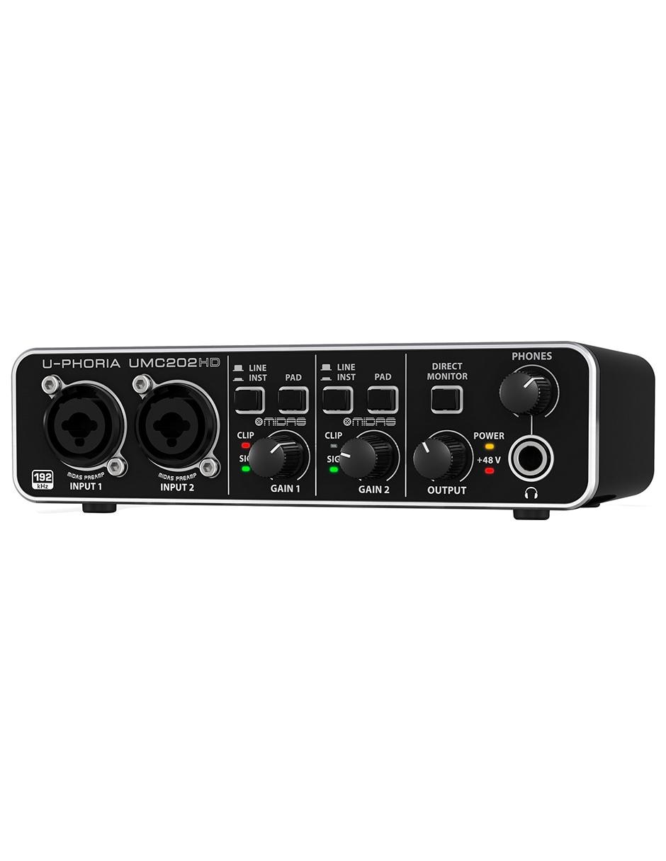 Sistema de Grabación Behringer U-Phoria Studio Pro Interfaz UMC202HD Micrófono C1 Audífonos HCS5000