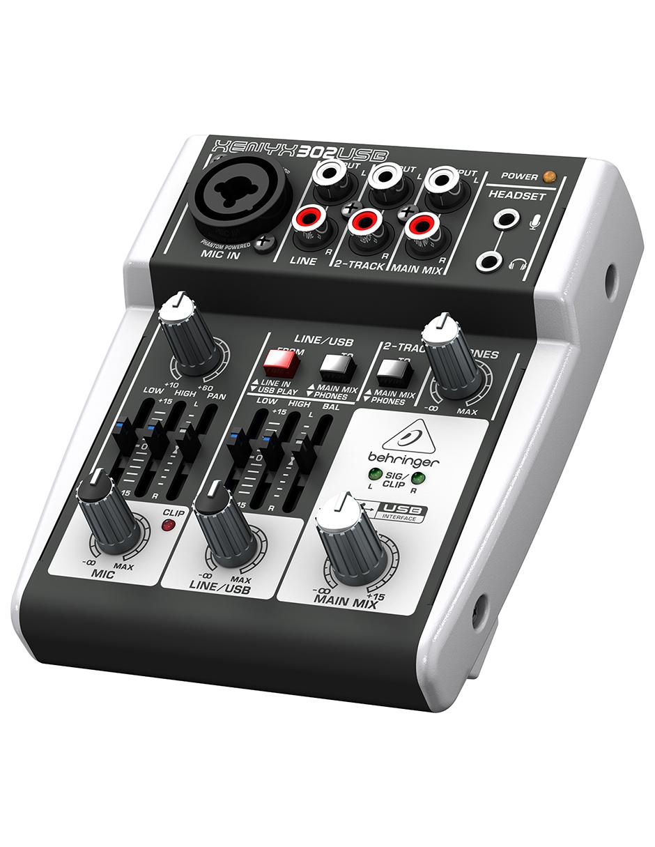 Sistema Behringer Podcastudio 2 USB Mezcladora Xenyx 302USB Micrófono XM8500 Audífonos HPM1000