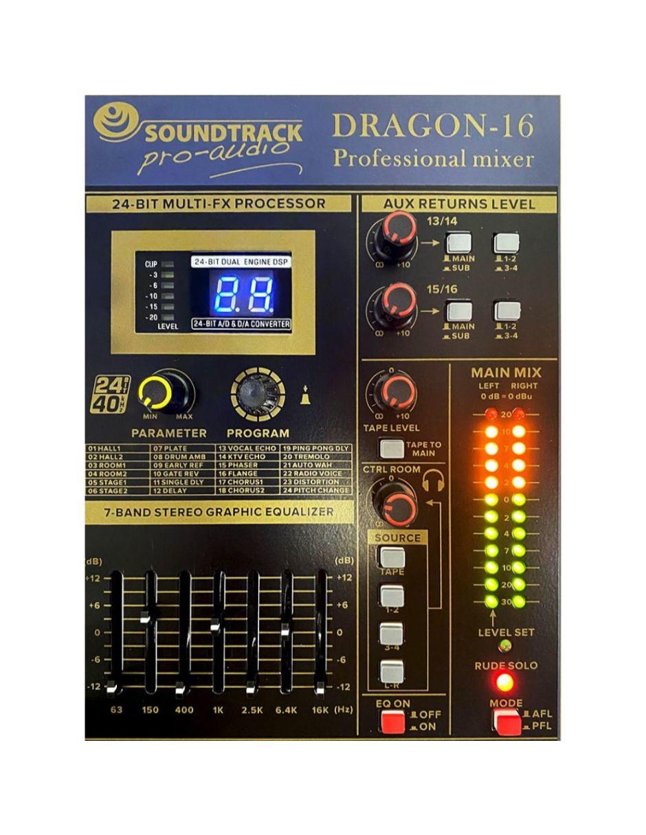 Mezcladora Pasiva Soundtrack Dragon-16 BT 16 Ch 40 DSP