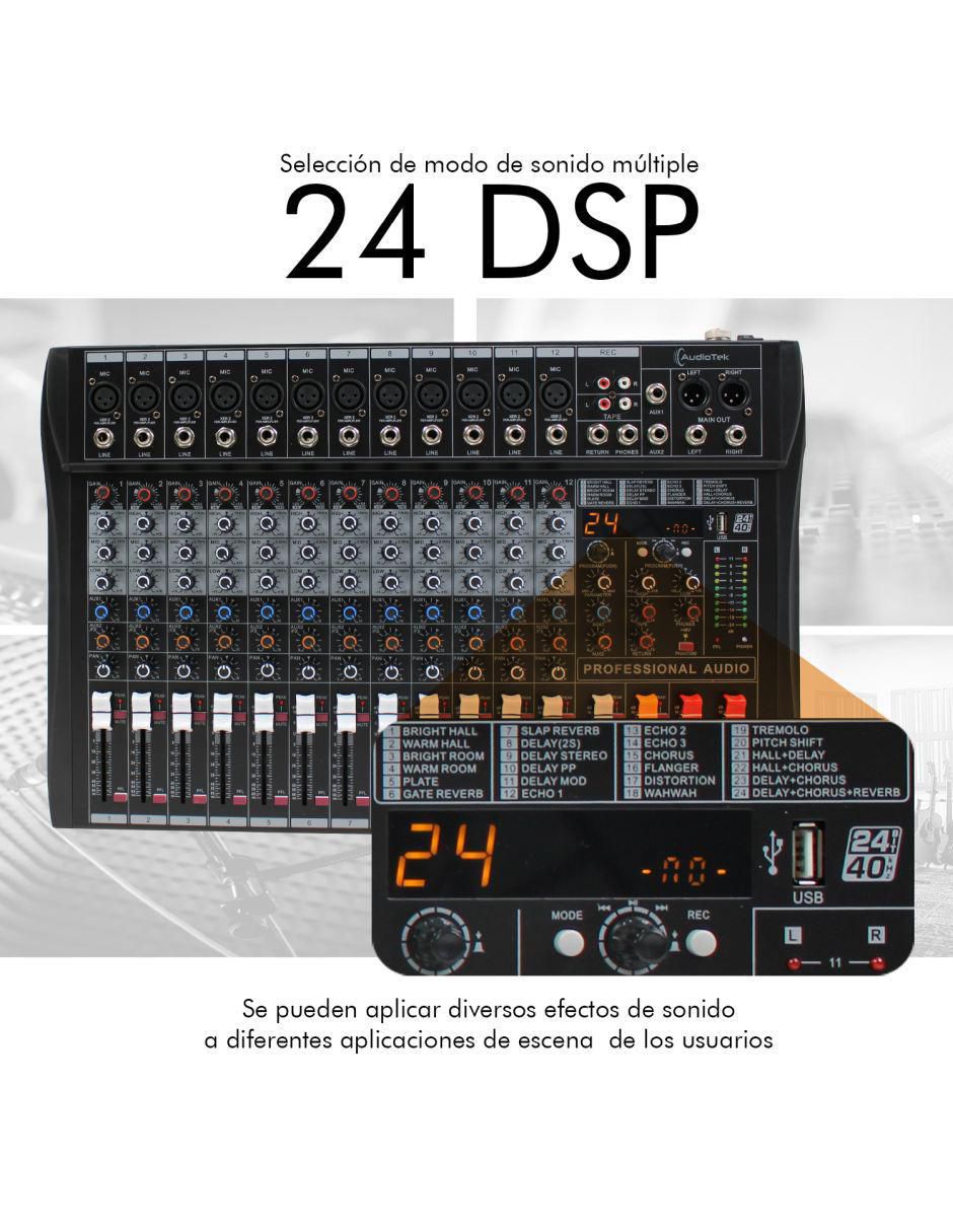 Mezcladora de Audio DJ MKZ-MEZCL12CHNEG 2