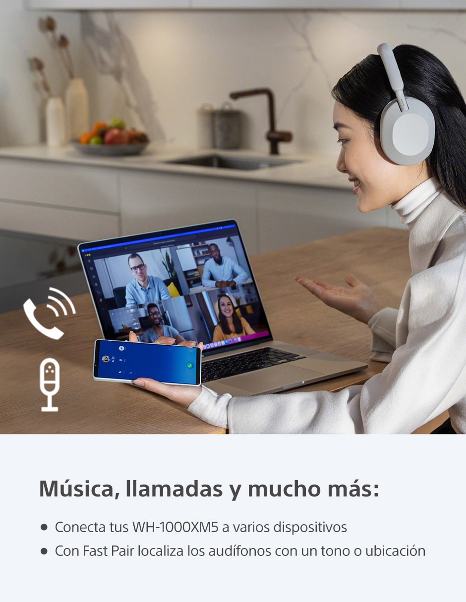 Audífonos Over-Ear alámbricos/inalámbricos con cancelación de ruido 3