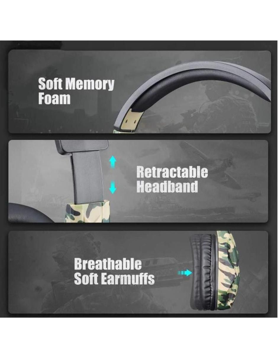 Audífonos Over-Ear Tacticpro alámbricos con cancelacion de ruido 3