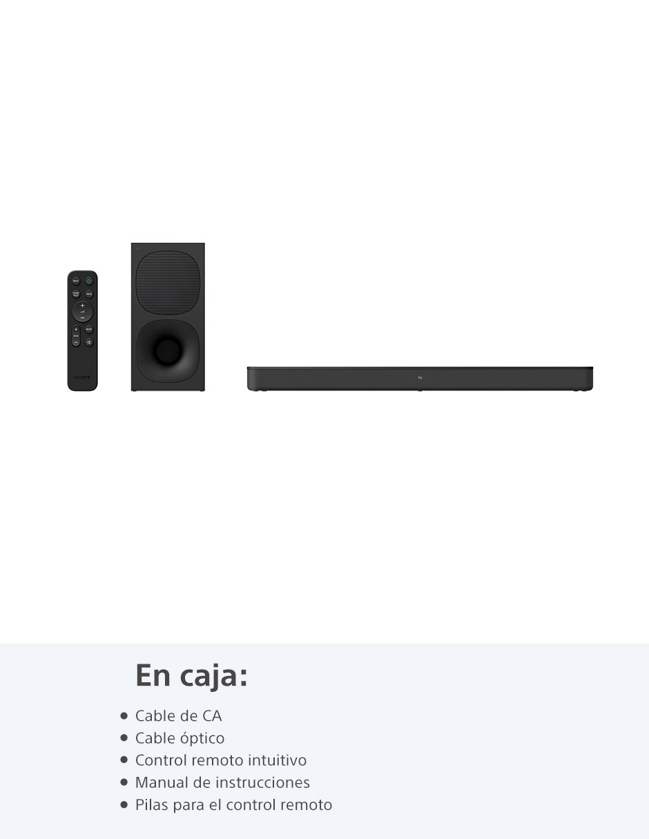 Barra de sonido Ht-S400//C con subwoofer 9