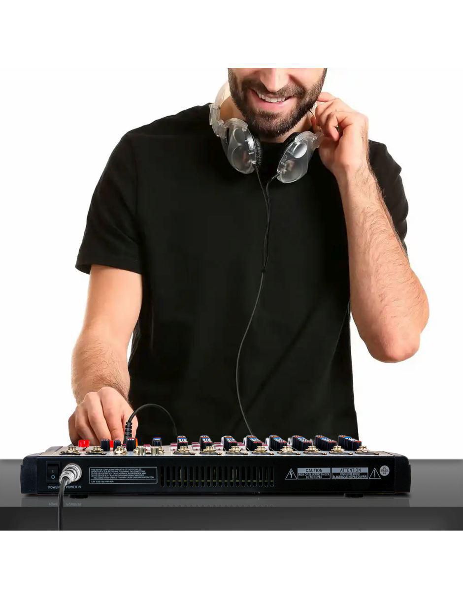 Mezcladora Amplificada Mixer MKZ-MEZCLA8CHNEG Mezcladora Amplificada Mixer MKZ-MEZCLA8CHNEG