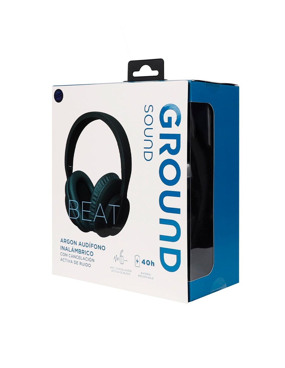 Audífonos On-Ear Ground Sound Argon Anc inalámbricos con cancelación de ruido