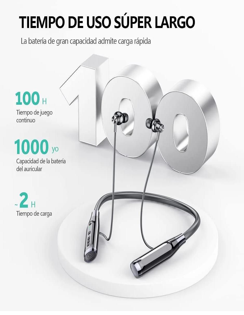 Audífonos In-Ear Montados En El Cuello inalámbricos con cancelación de ruido 3