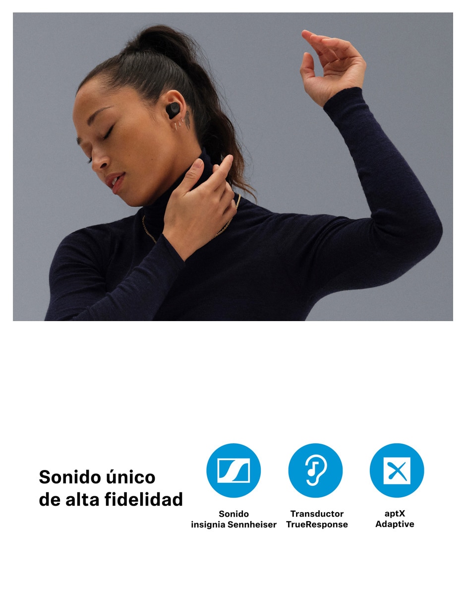 Audífonos True Wireless Momentum W3 inalámbricos con cancelación de ruido 2