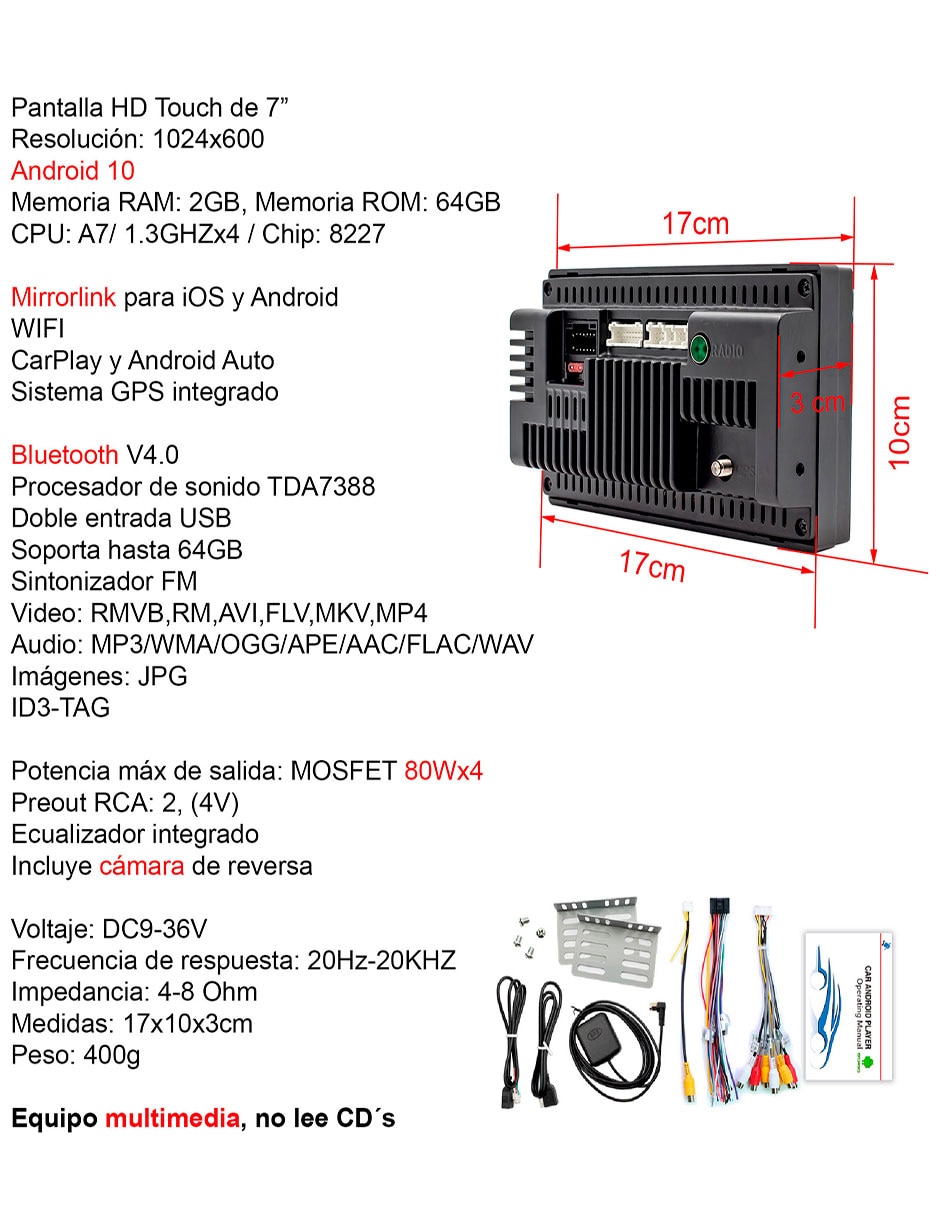 Autoestéreo doble din VC-1269