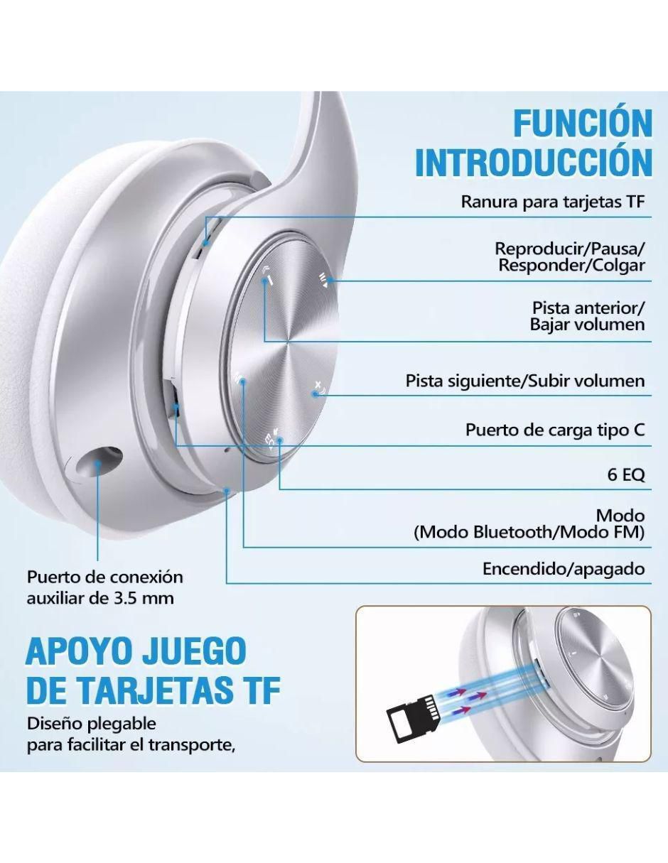 Audífonos Over-Ear alámbricos e inalámbricos con cancelación de ruido 2