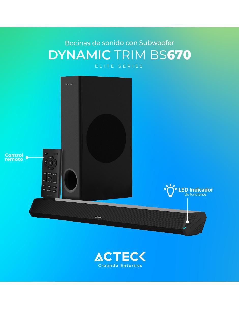 Barra de sonido Dynamic Trim Bs670 Ac-935913 con subwoofer 2
