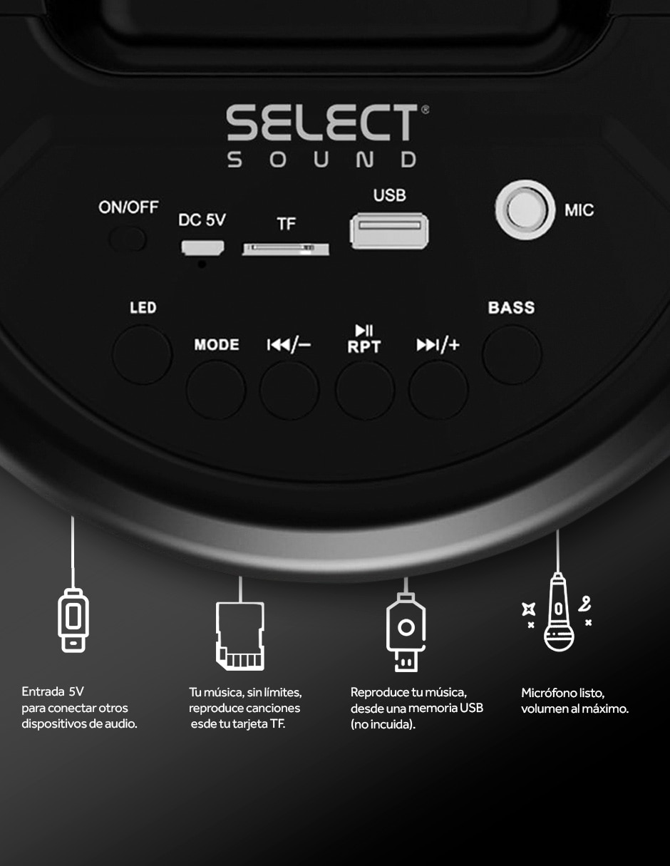 Bocina portátil BT1017 bluetooth 7
