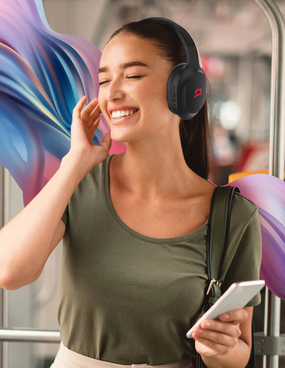 Audífonos Over-Ear Noise Cancelling alámbricos e inalámbricos con cancelación de ruido 3