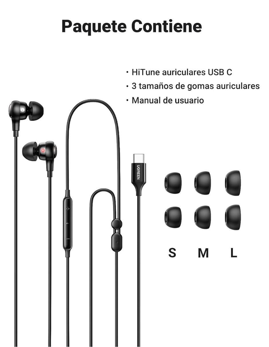 Audífonos In-Ear alámbricos con cancelación de ruido