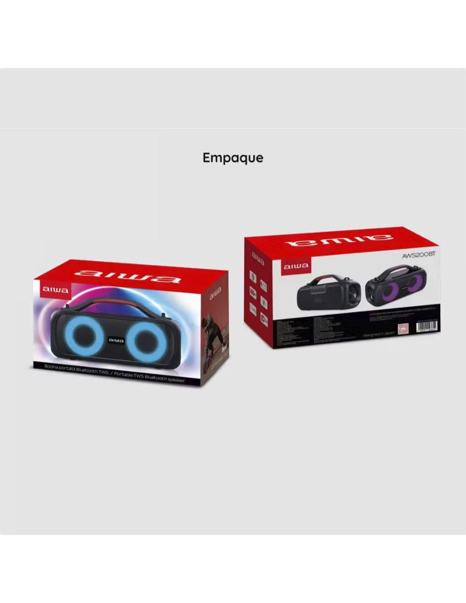Bocina portátil AWS200BT bluetooth 6