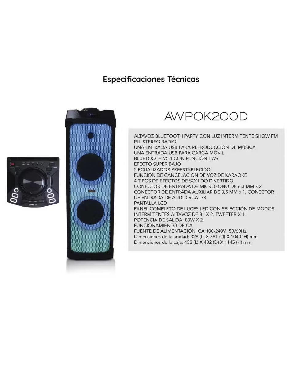 Bafle de piso awpok200d 6