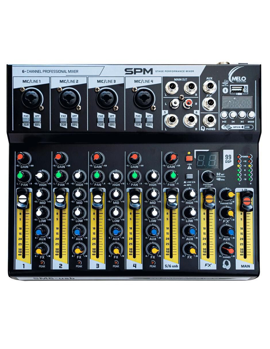 Mezcladora SM6USB Mezcladora SM6USB