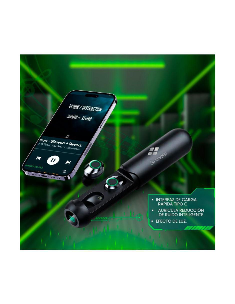 Audífonos True Wireless Shinobi inalámbricos con cancelación de ruido
