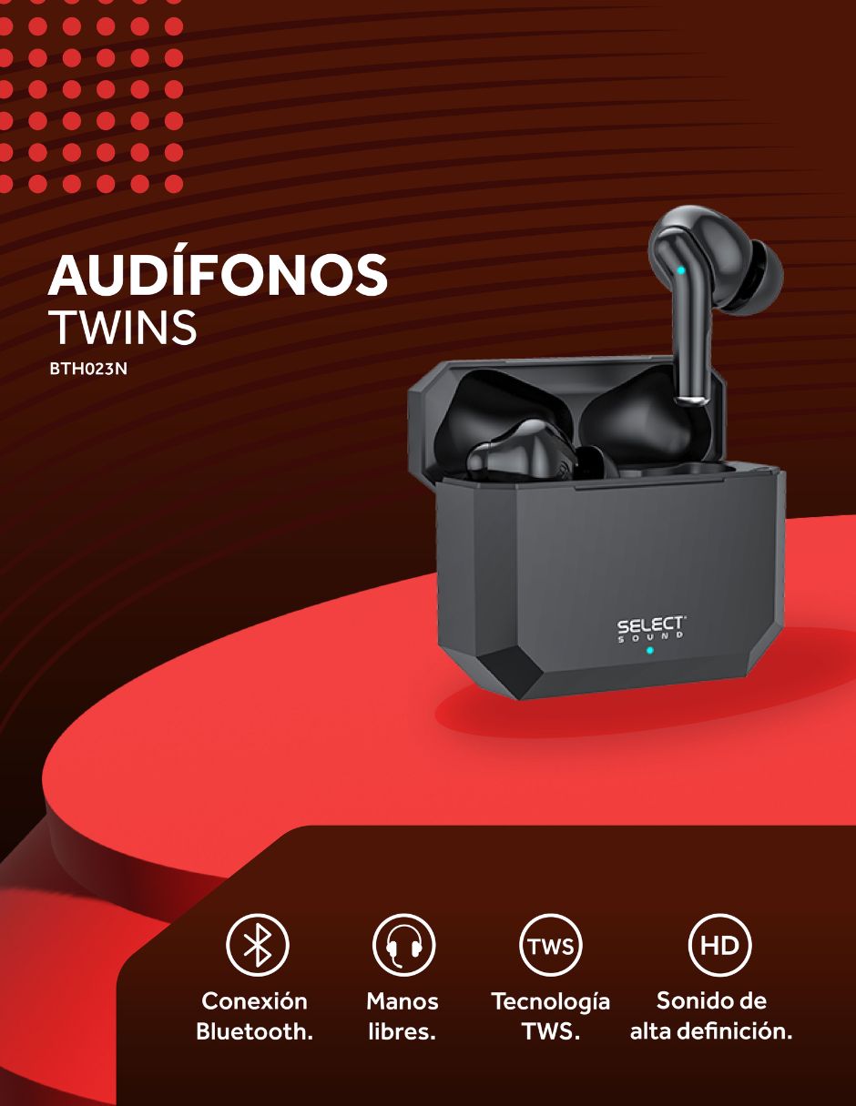 Audífonos True Wireless inalámbricos 6