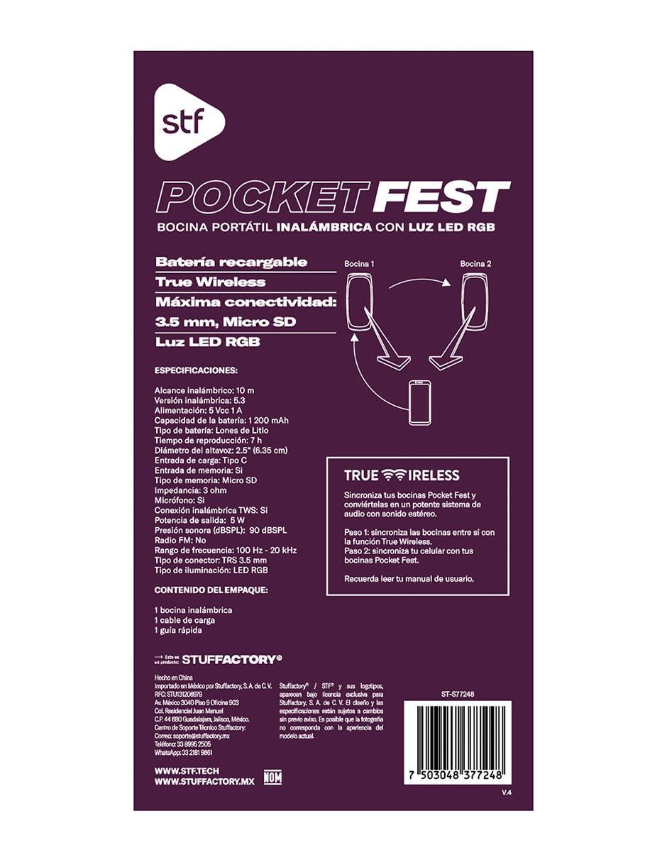 Bocina portátil Pocket Fest bluetooth 2