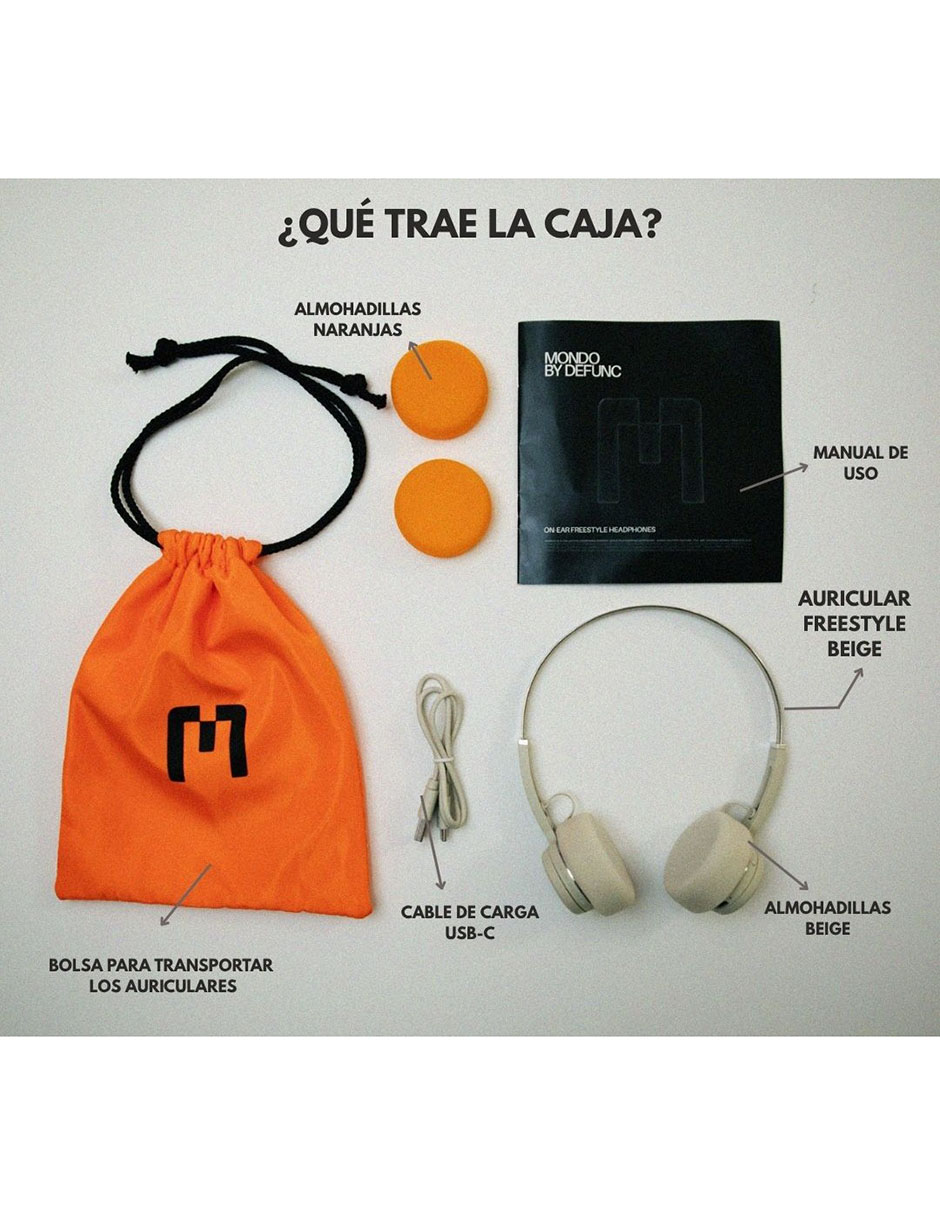 Audífonos On-Ear Mondo Freestyle alámbrico e inalámbrico con cancelación de ruido