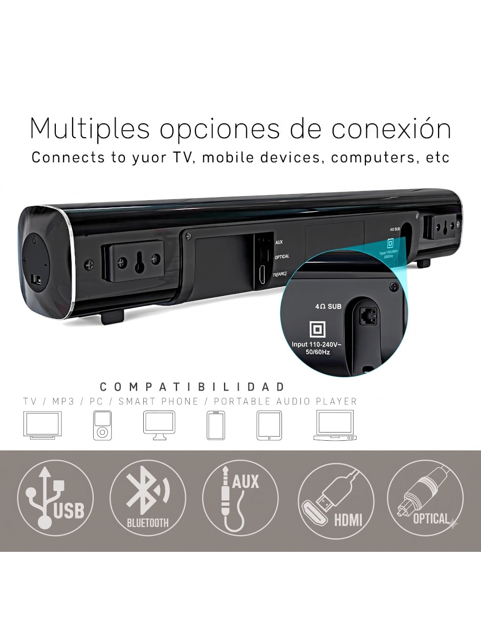 Barra de sonido ASBAR900PACK con Subwoofer 5