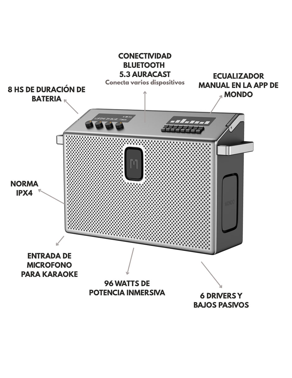 Bocina Large bluetooth 7