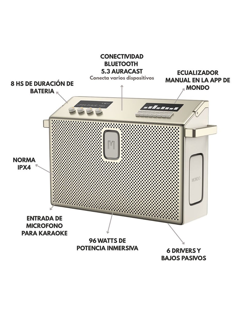 Bocina Large bluetooth 4