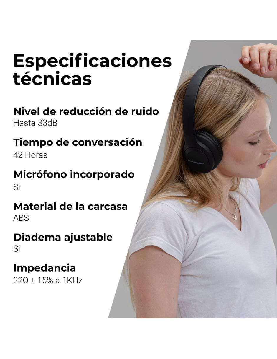 Audífonos Over-Ear Lamborghini Lamborghini Huracan Anc Noctis inalámbricos con cancelacion de ruido 3