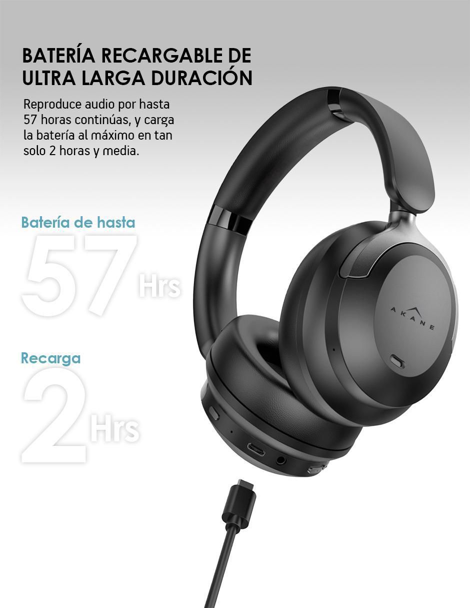 Audífonos On-Ear Akane Anc 35 Db inalámbricos con cancelación de ruido