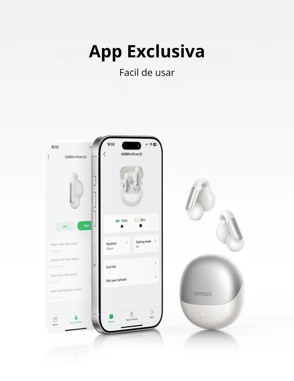 Audífonos In-Ear Ugreen inalámbricos con cancelación de ruido