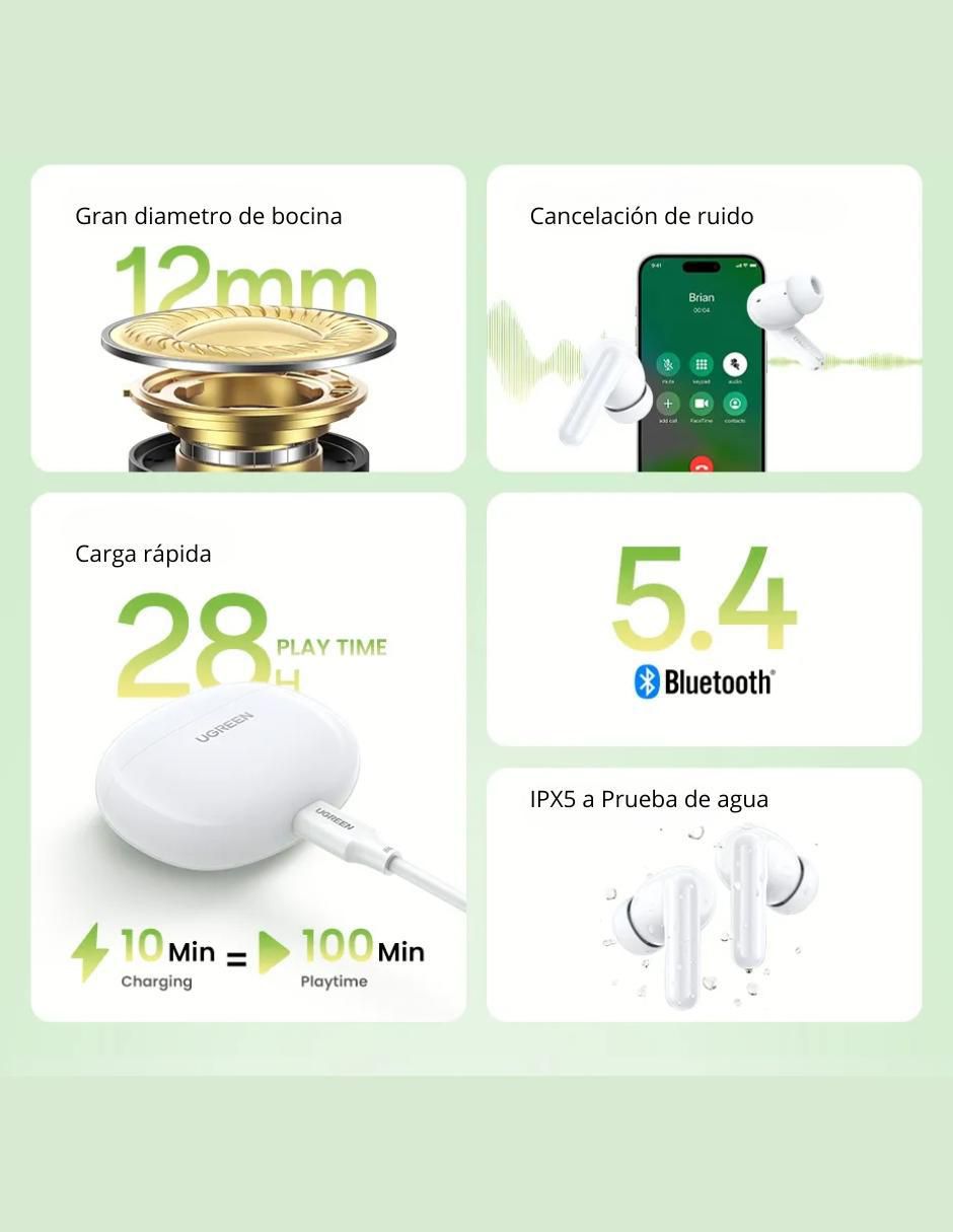Audífonos In-Ear Hitune P3 inalámbricos con cancelación de ruido 2