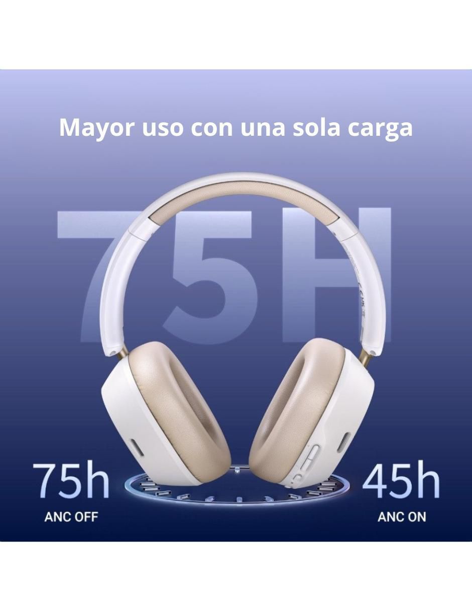 Audífonos On-Ear Hitune Max5C inalámbricos con cancelación de ruido 6