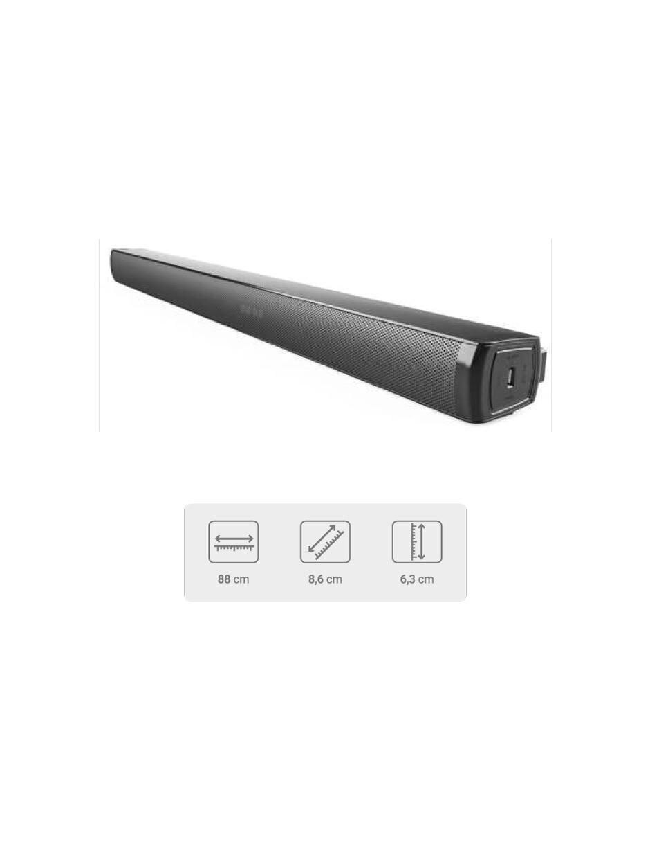Barra de sonido Hyundai HYSB336 con subwoofer 6