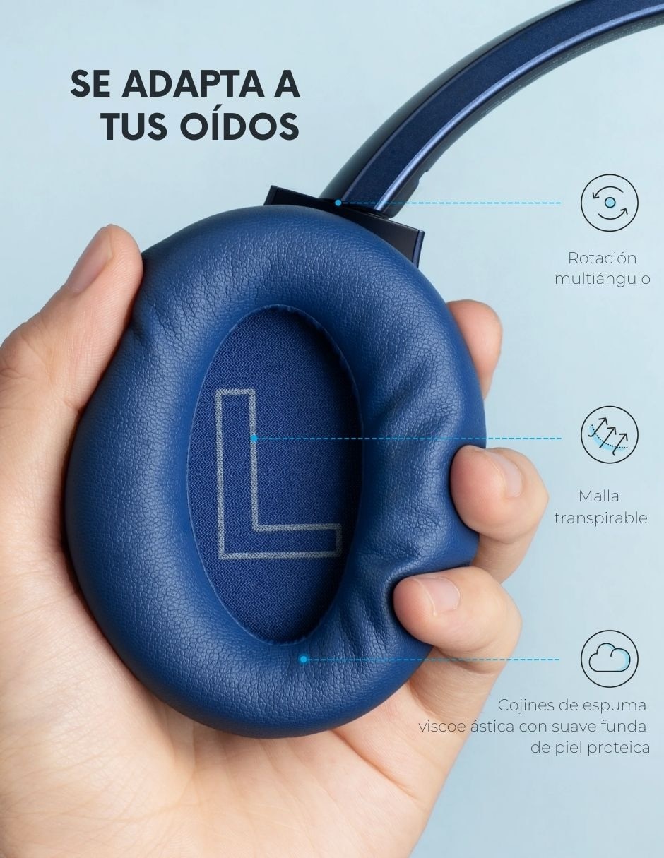 Audífonos Over-Ear Life Q20 inalámbricos con cancelación de ruido 6