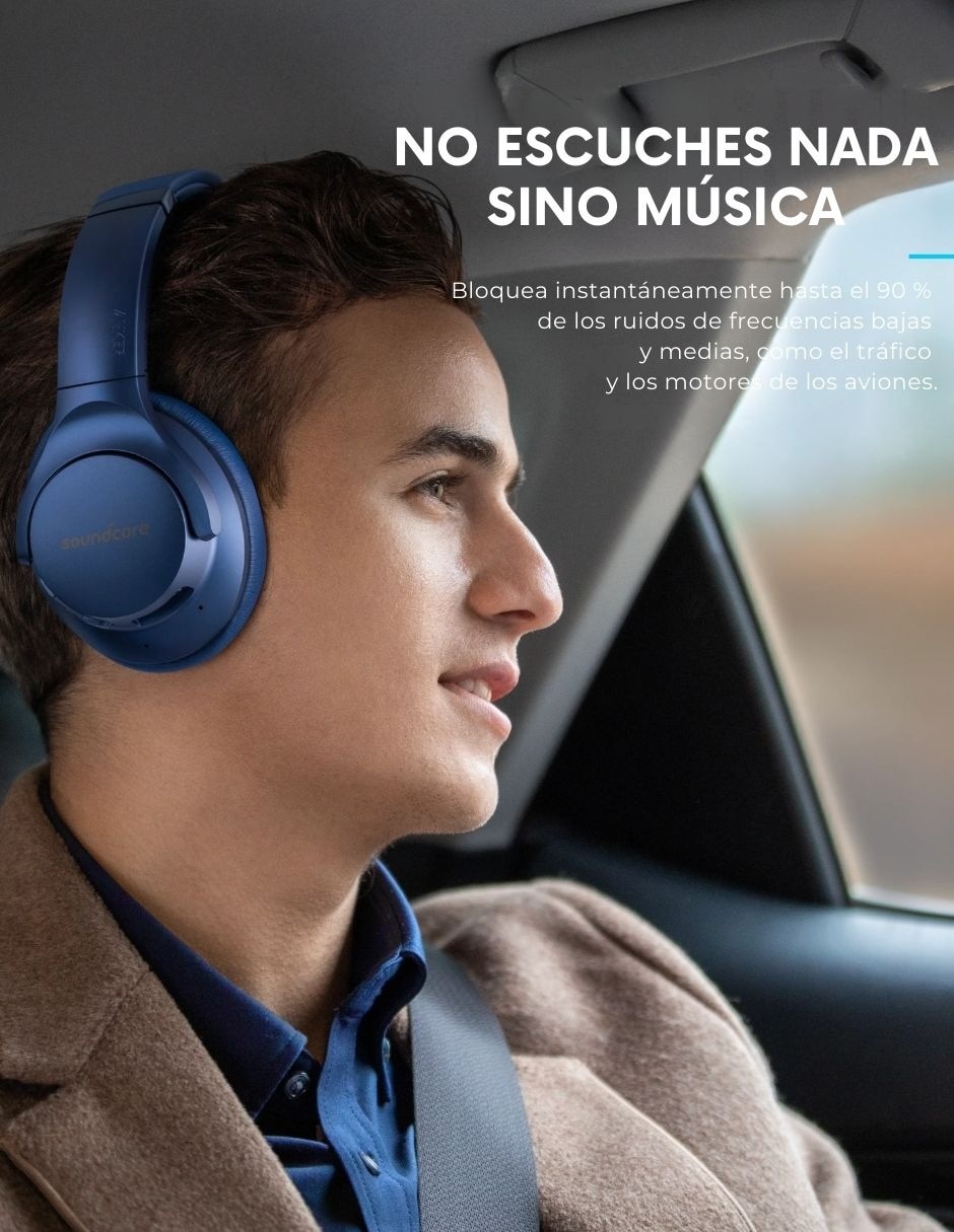 Audífonos Over-Ear Life Q20 inalámbricos con cancelación de ruido 8