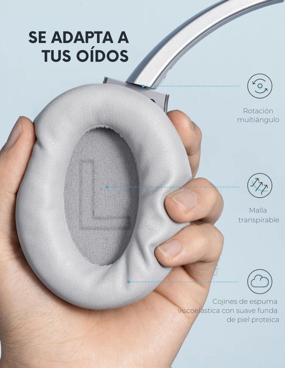 Audífonos Over-Ear Life Q20 inalámbricos con cancelación de ruido 7