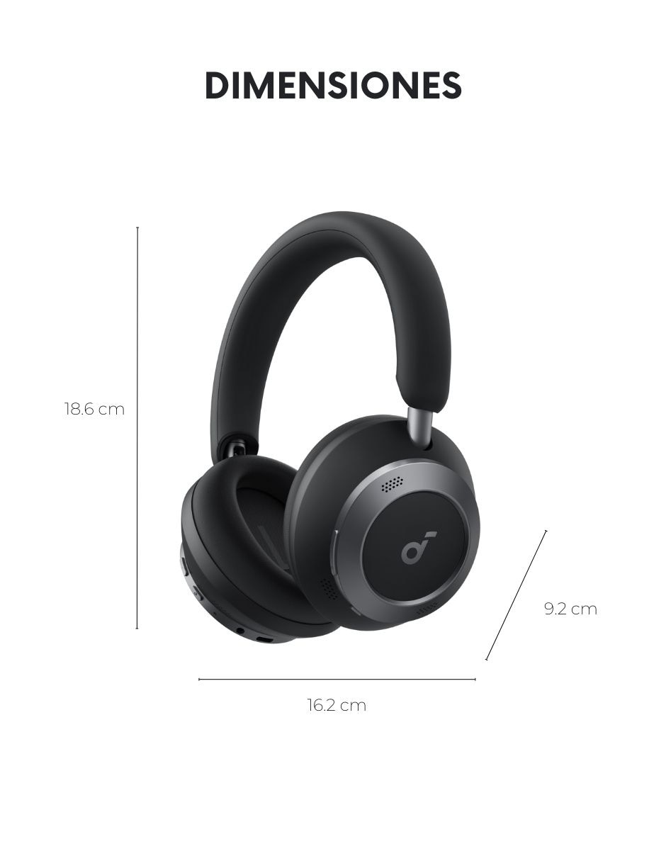 Audífonos Over-Ear Soundcore Space One Pro inalámbricos con cancelación de ruido