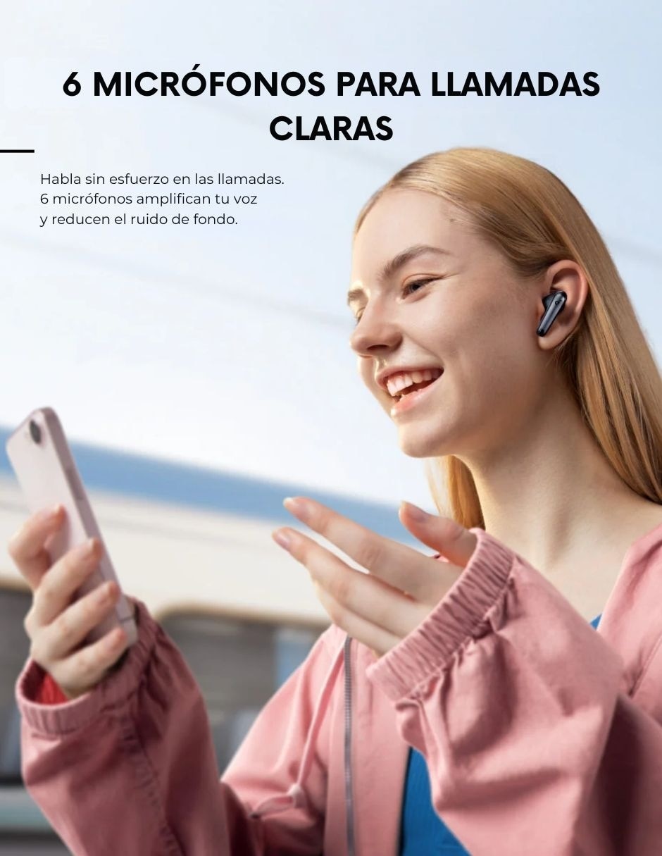 Audífonos In-Ear Soundcore Liberty 4 inalámbricos con cancelación de ruido