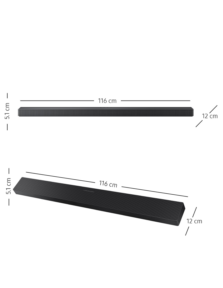 Barra de sonido Samsung hw-qs700f/zx con subwoofer