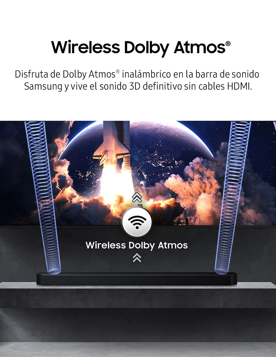 Barra de sonido Samsung hw-qs700f/zx con subwoofer