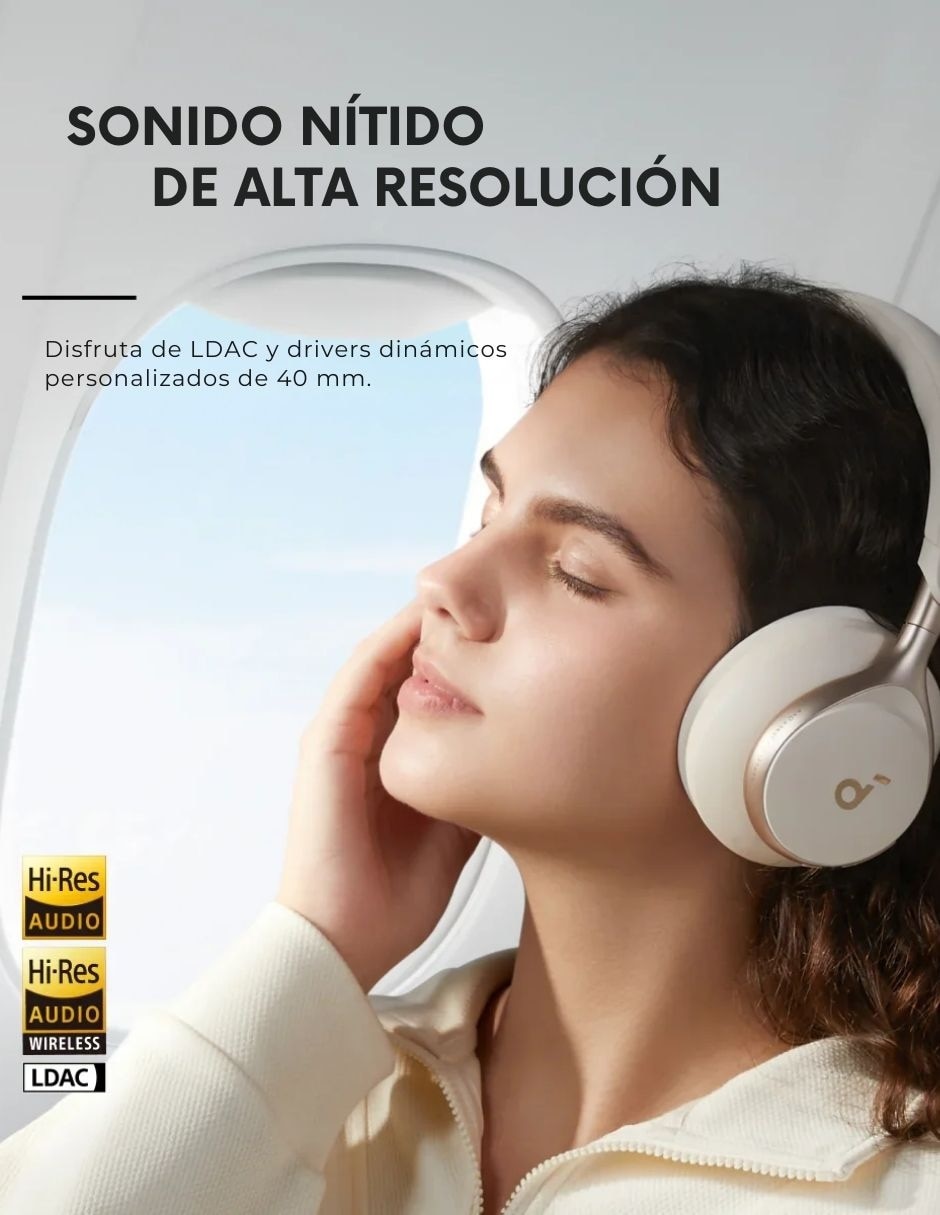 Audífonos Over-Ear Soundcore Space One inalámbricos con cancelación de ruido