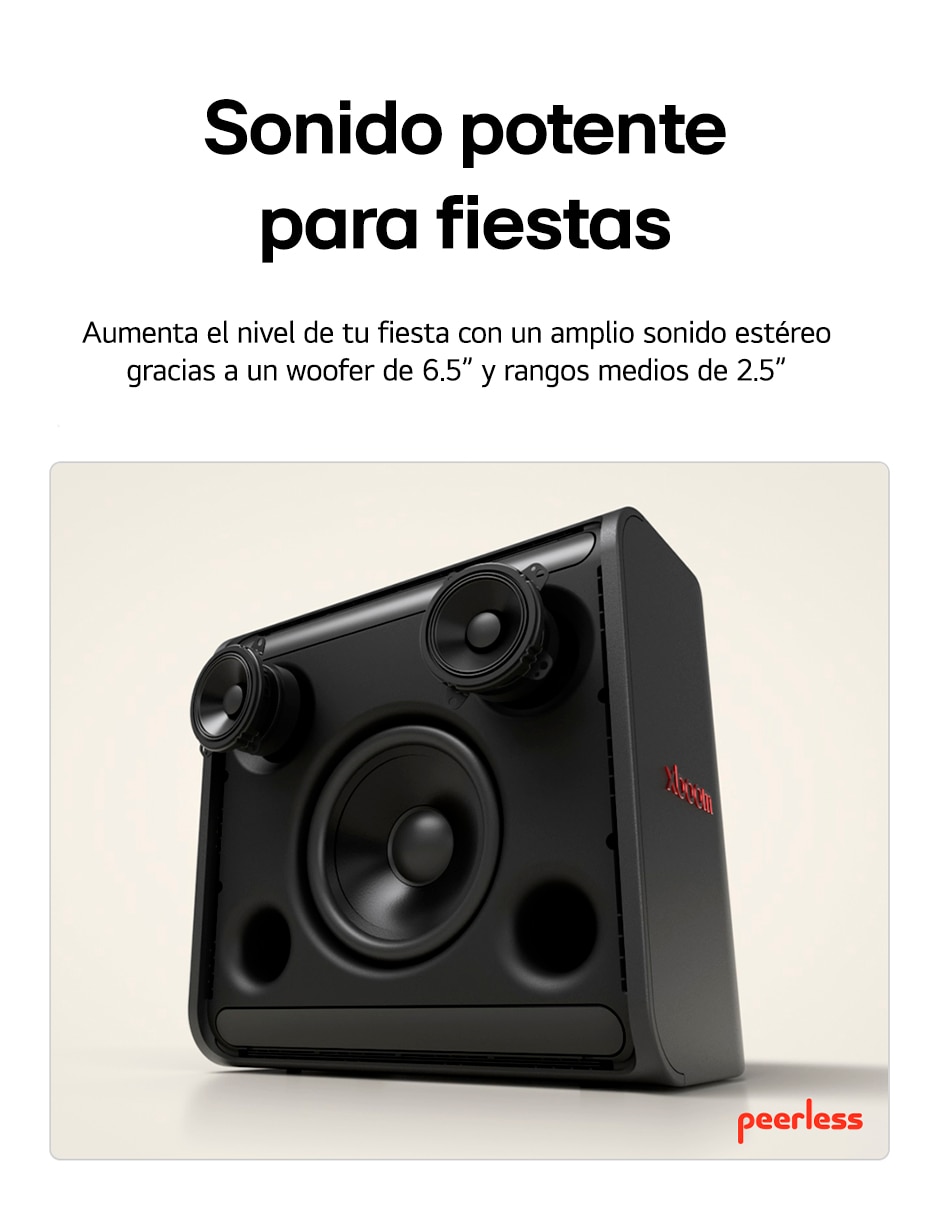 Bocina Portátil xboom Stage 301 Bluetooth, 120W 6