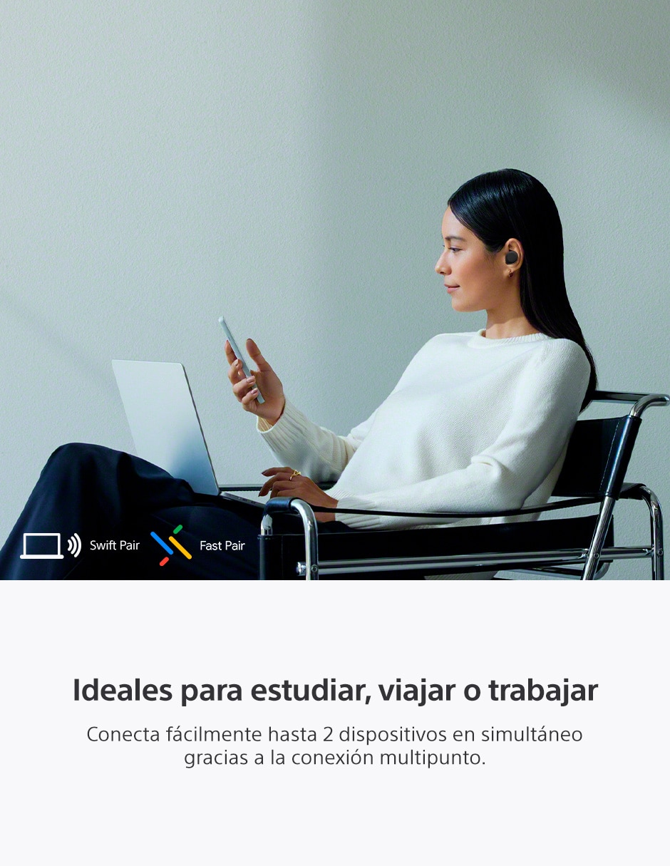 AUDÍFONOS TRUE WIRELESS SONY WF, NEGRO