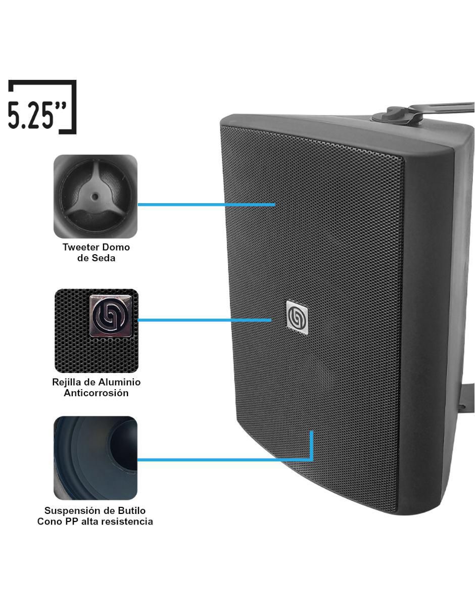 Set de bocinas W52.50BLACK alámbrica