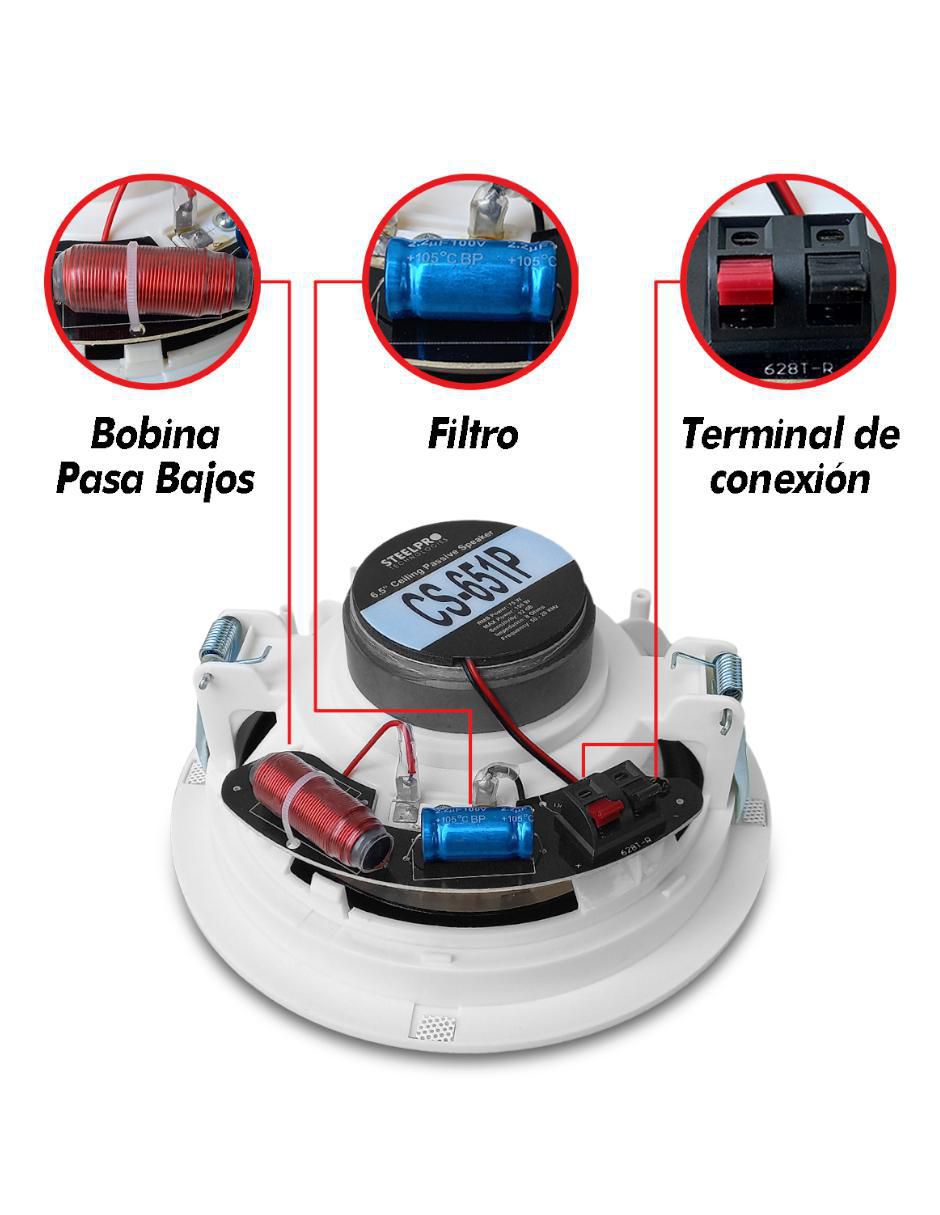 Set de bocinas KIT-CS651A/P bluetooth 6