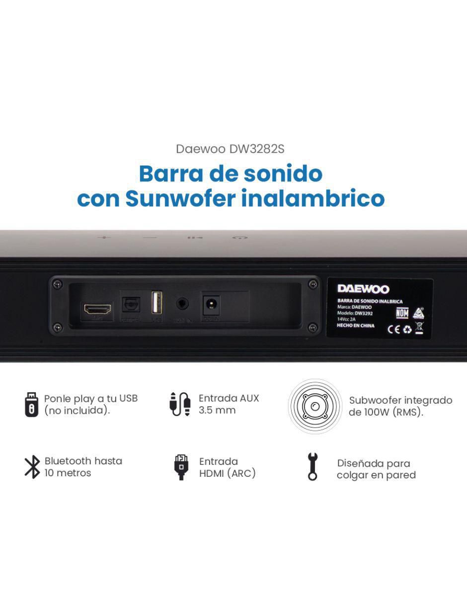 Barra de sonido DW3282S con subwoofer 3