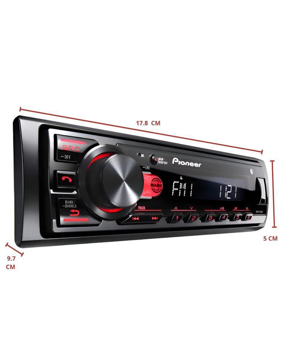 Autoestéreo un din pioneer mvh-s235bt